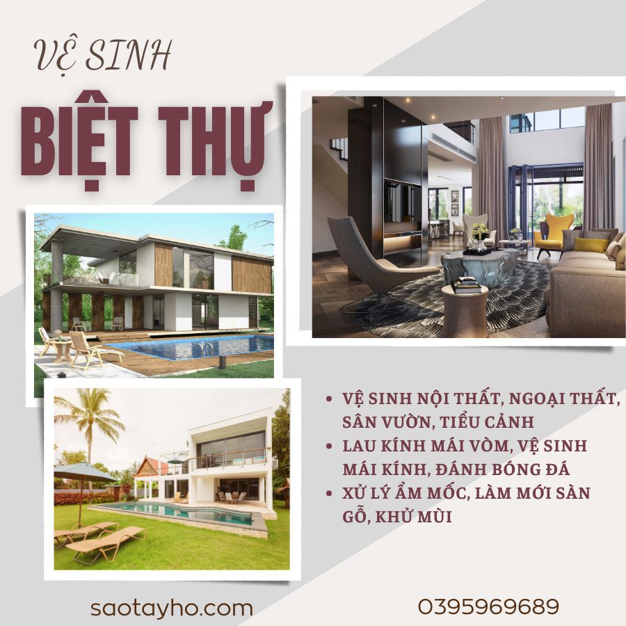 vệ sinh biệt thự