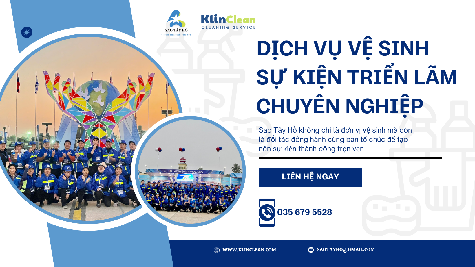 vệ sinh triển lãm